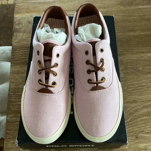 POLO Ralph Lauren sneakers - Mandi 1 Pink Chambray NWT size 9 - Picture 5 of 9